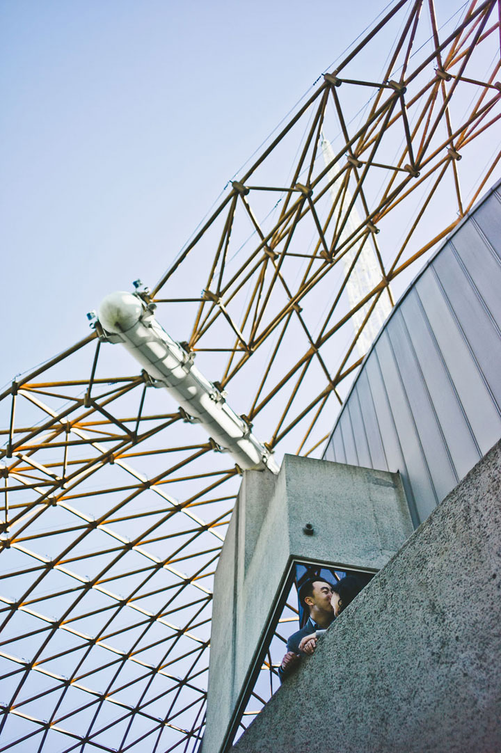 Martin and Ling hugging Arts Centre