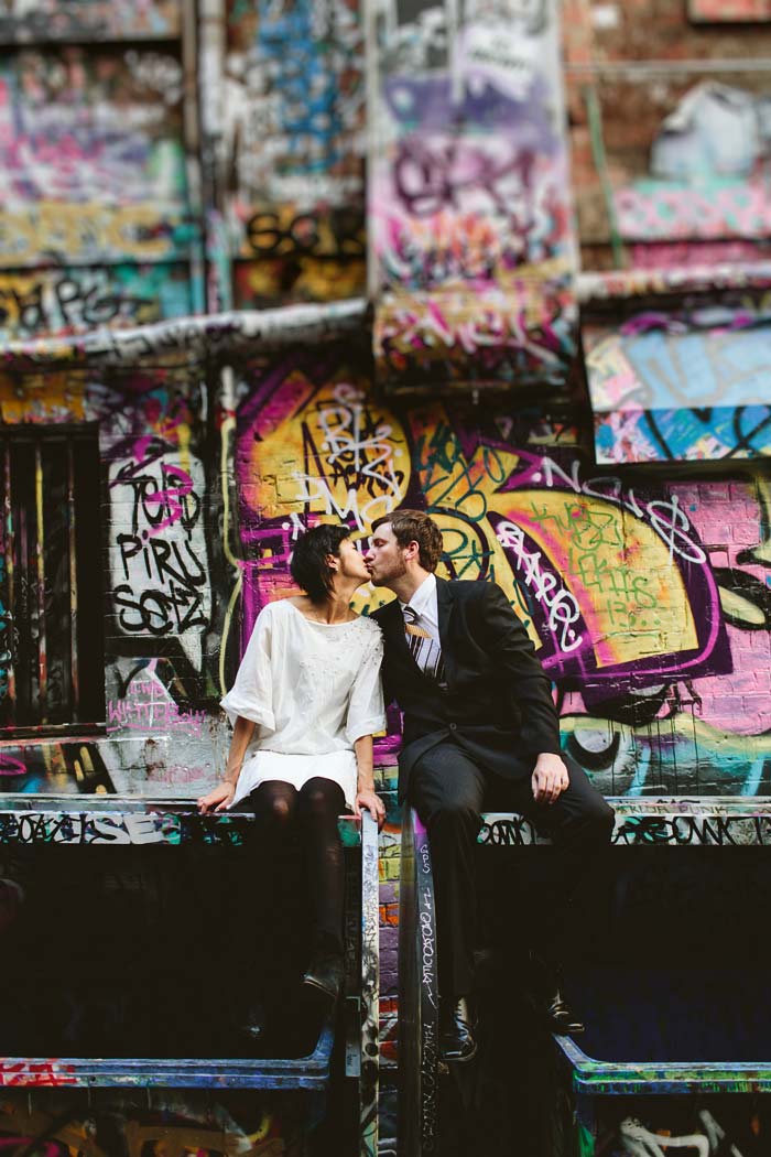 Melbourne Graffiti Wedding Photography