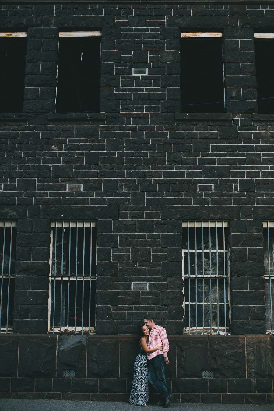 Couple in front of Carlton Brewery 