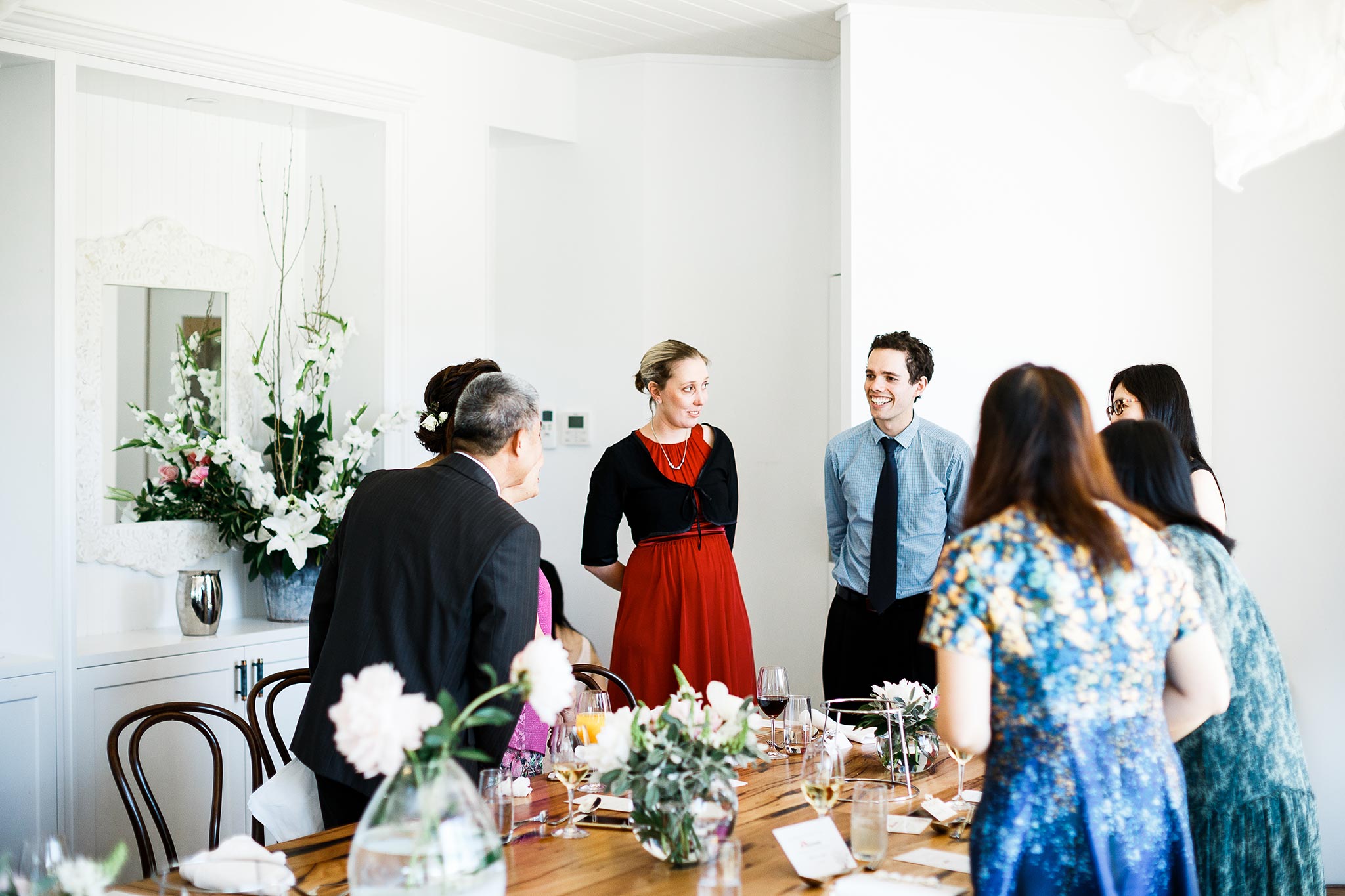 Daylesford-Lake-House-Wedding-Photography-lunch-reception-guests