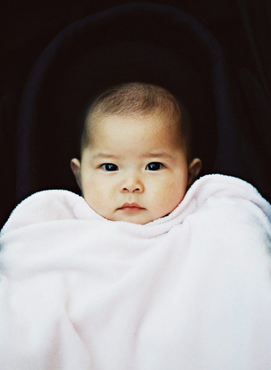 Medium film portrait of a Melbourne baby taken with a Mamiya 645