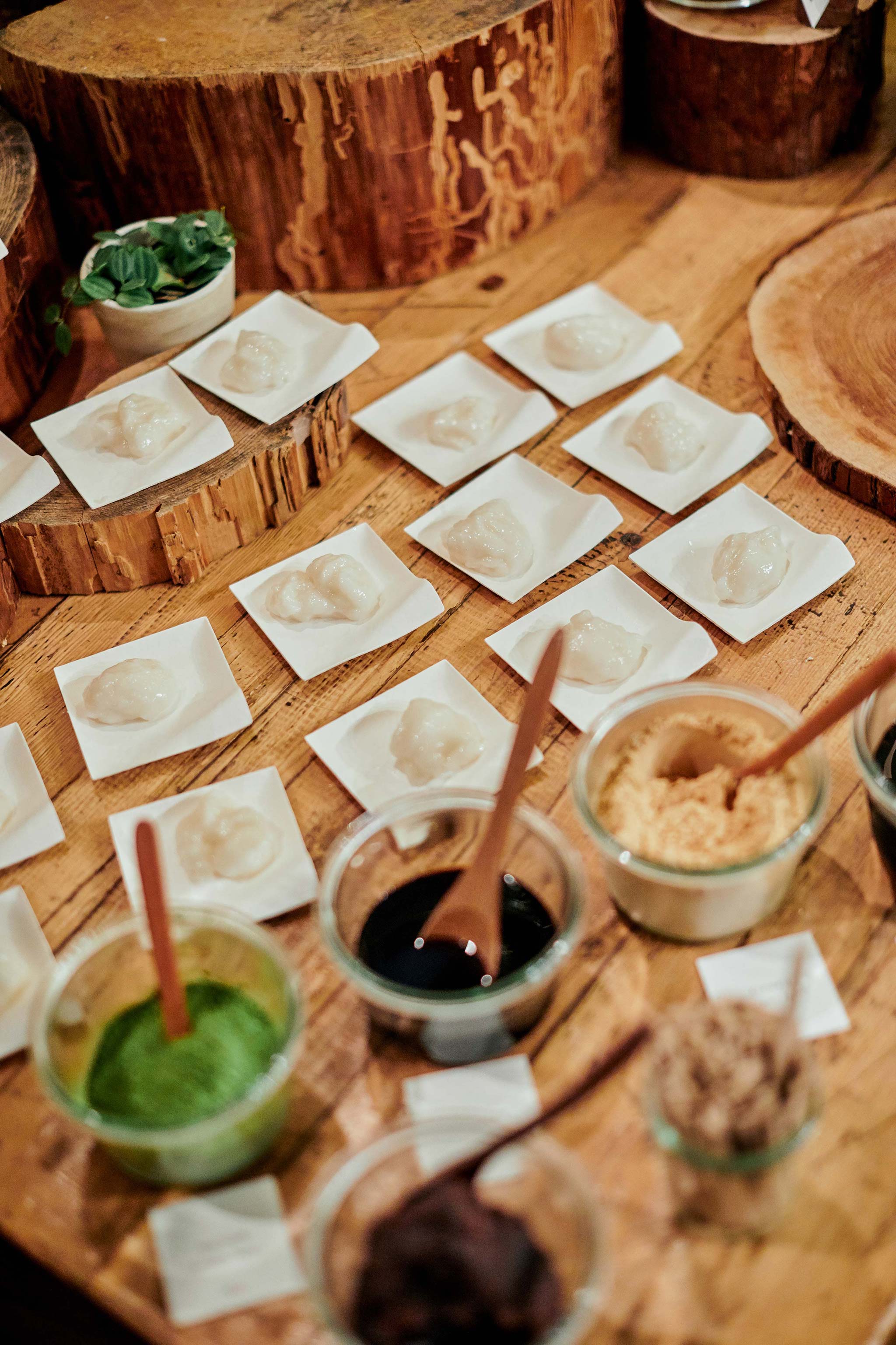 tokyo asakusa shrine bears table reception mochi dessert