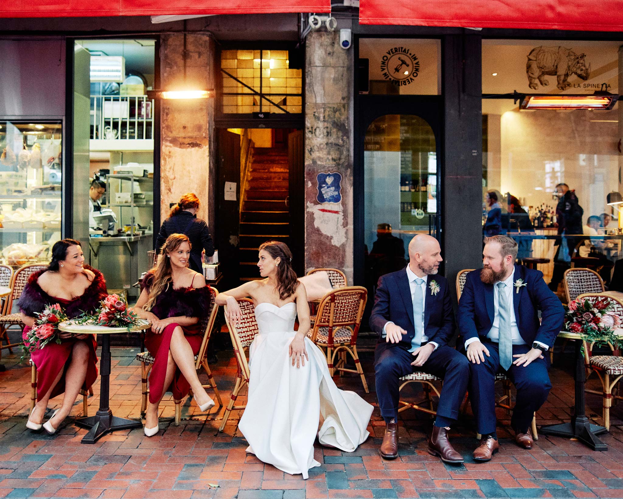 classic melbourne wedding reception french saloon bridal party hardware lane