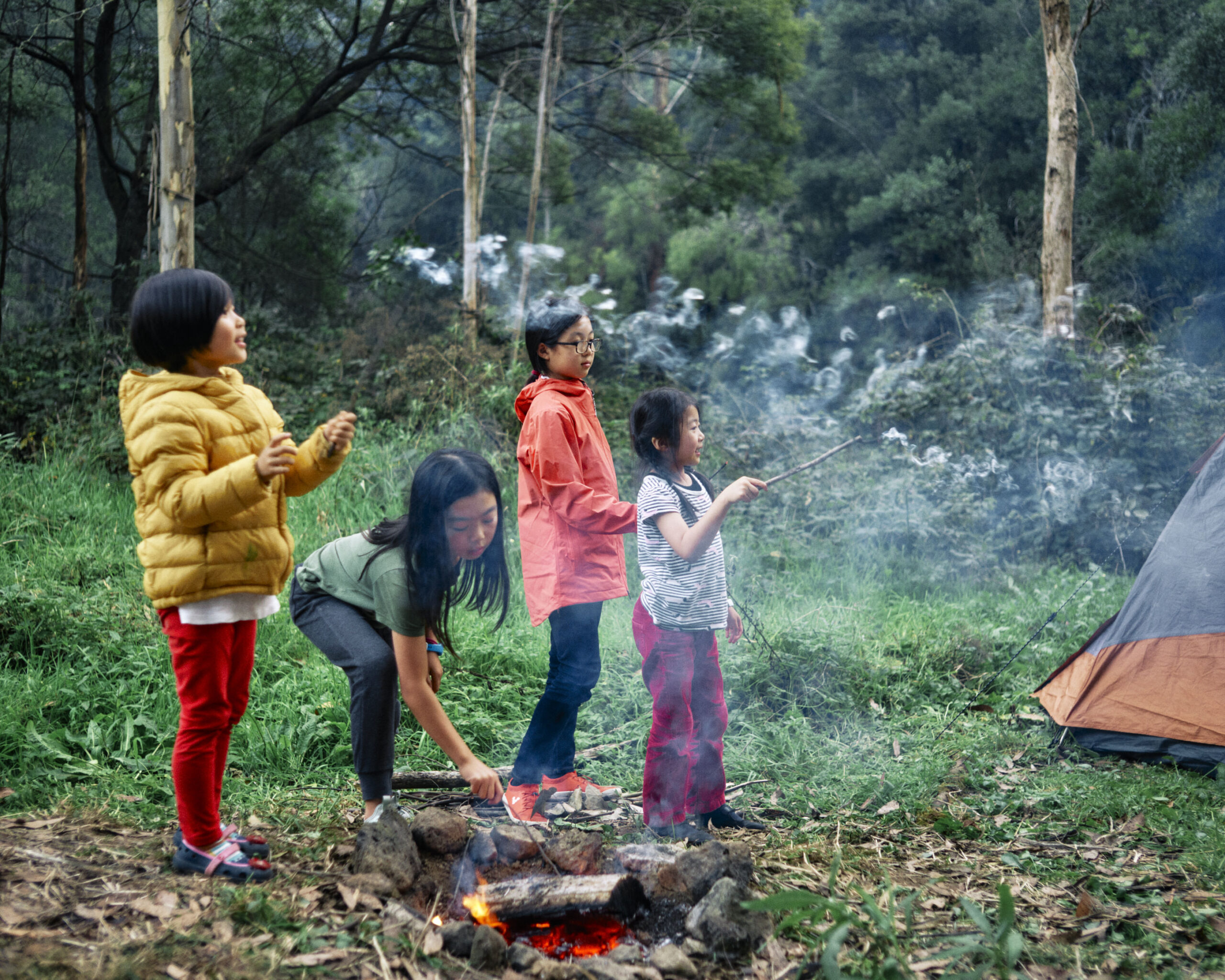 Stevensons Fall camping leica mp240 children smoke rings